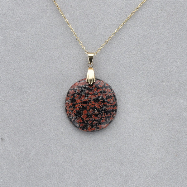 Obsidienne Acajou Cabochon percé 9