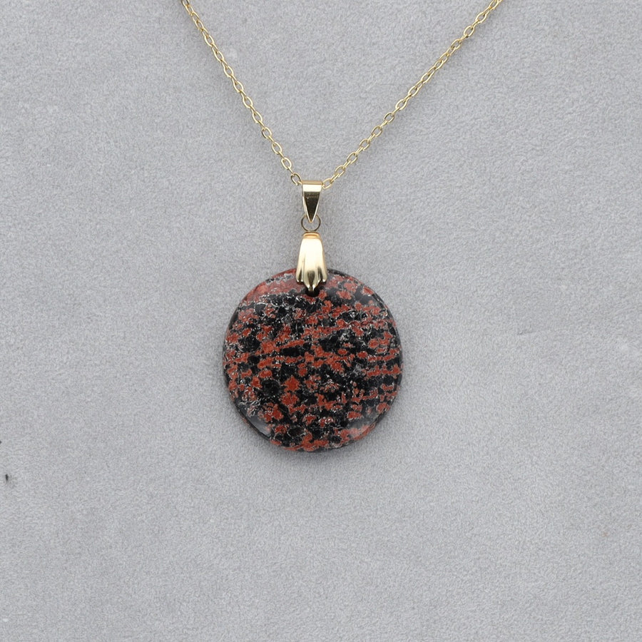 Obsidienne Acajou Cabochon percé 9