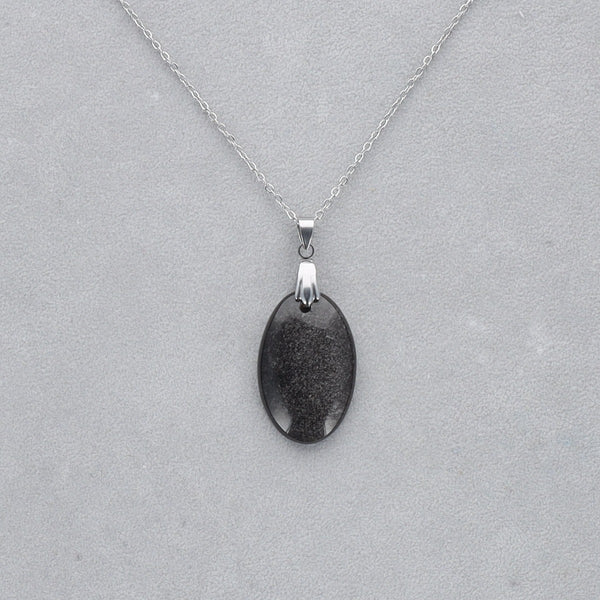 Obsidienne Argentée Cabochon percé 28