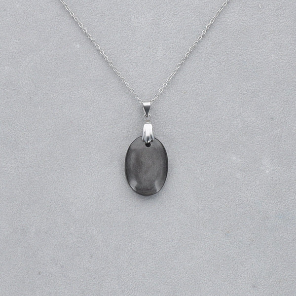 Obsidienne Argentée Cabochon percé 30