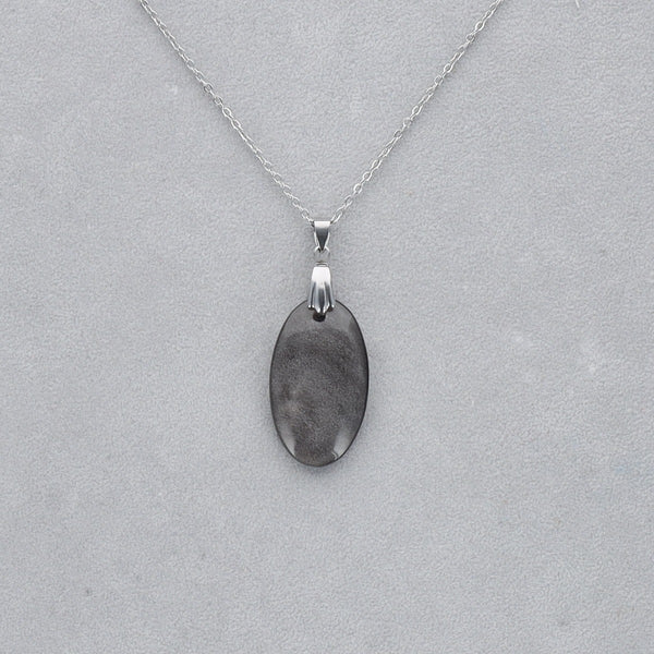 Obsidienne Argentée Cabochon percé 32