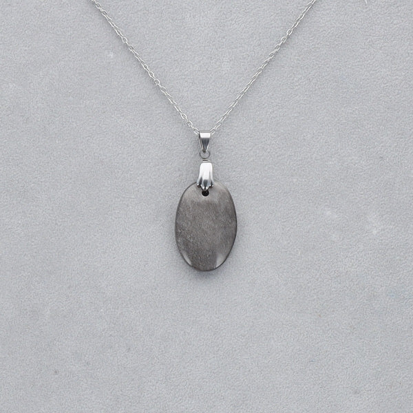 Obsidienne Argentée Cabochon percé 33