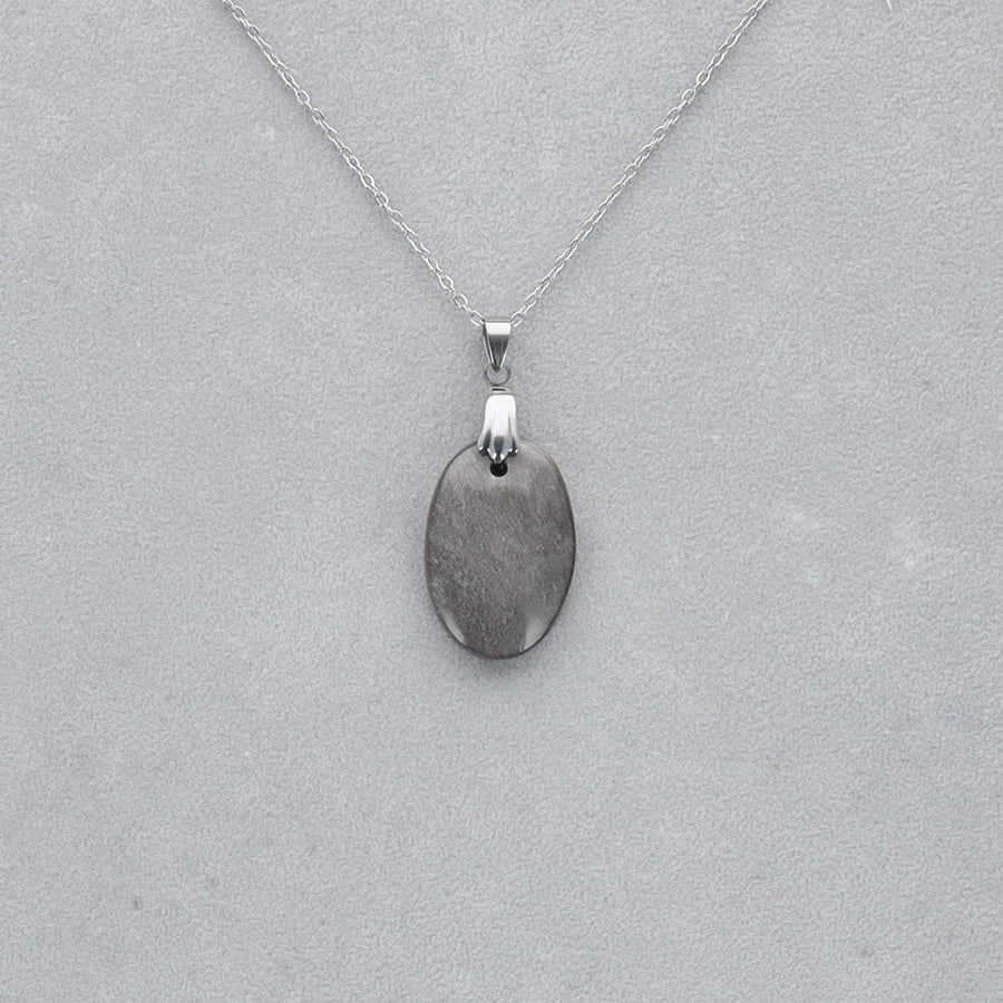 Obsidienne Argentée Cabochon percé 33
