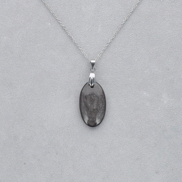 Obsidienne Argentée Cabochon percé 34