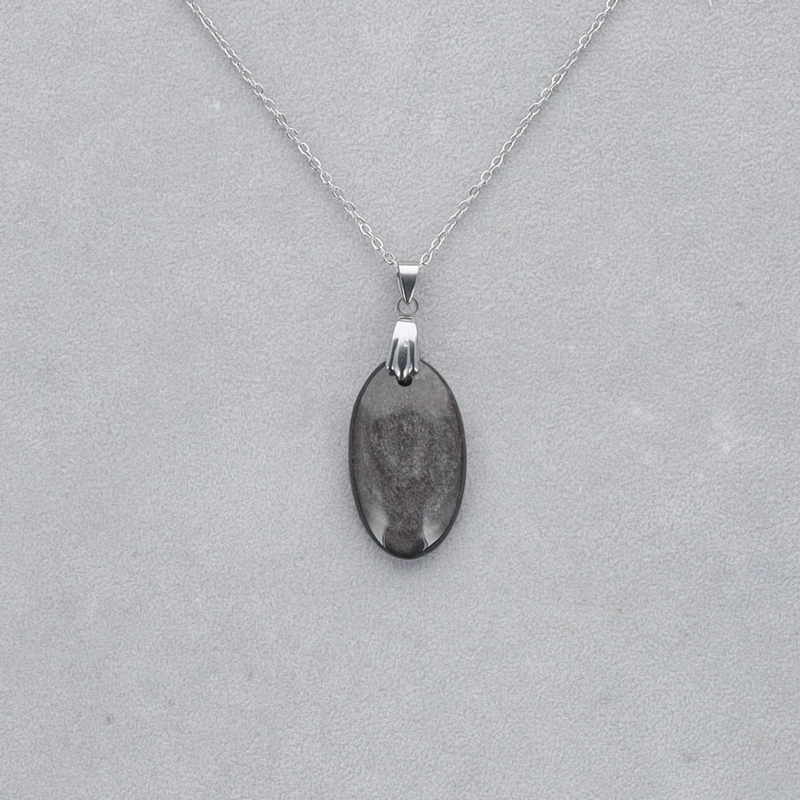 Obsidienne Argentée Cabochon percé 34