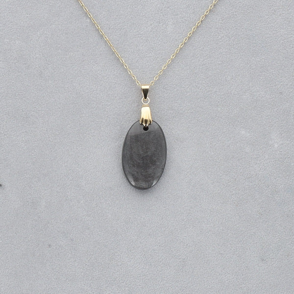 Obsidienne Argentée Cabochon percé 49