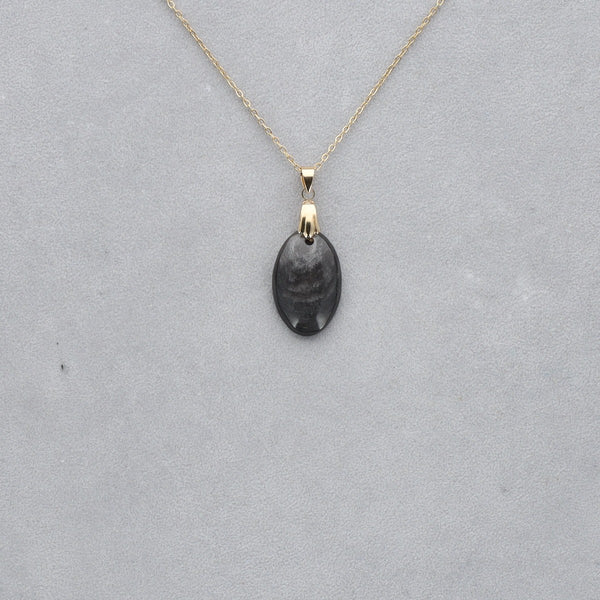 Obsidienne Argentée Cabochon percé 57