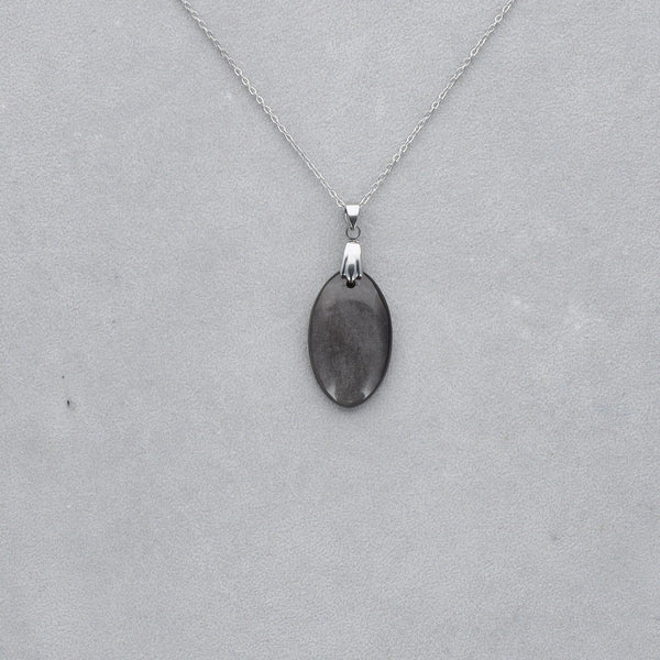 Obsidienne Argentée Cabochon percé 62
