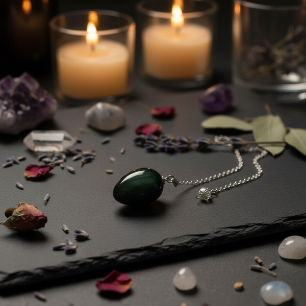 Pendule goutte - Obsidienne Oeil Celeste