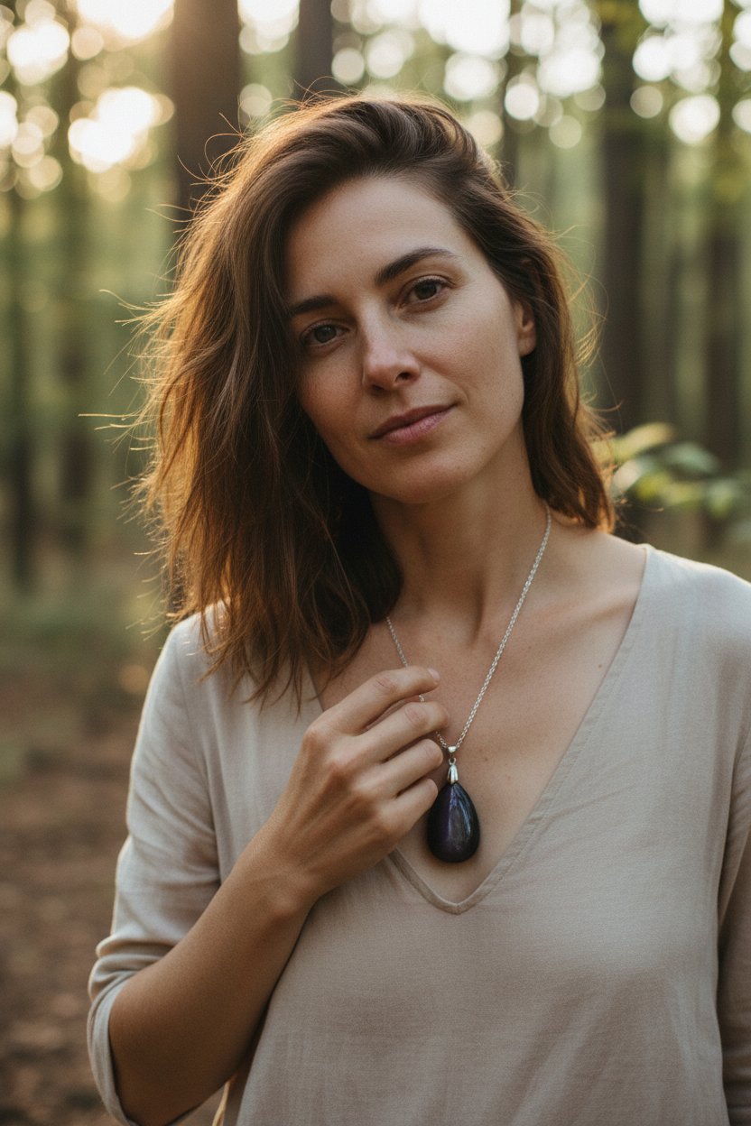 Pendentif Exception Obsidienne Oeil Celeste