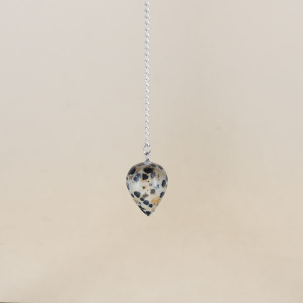 Pendule goutte - Jaspe Dalmatien