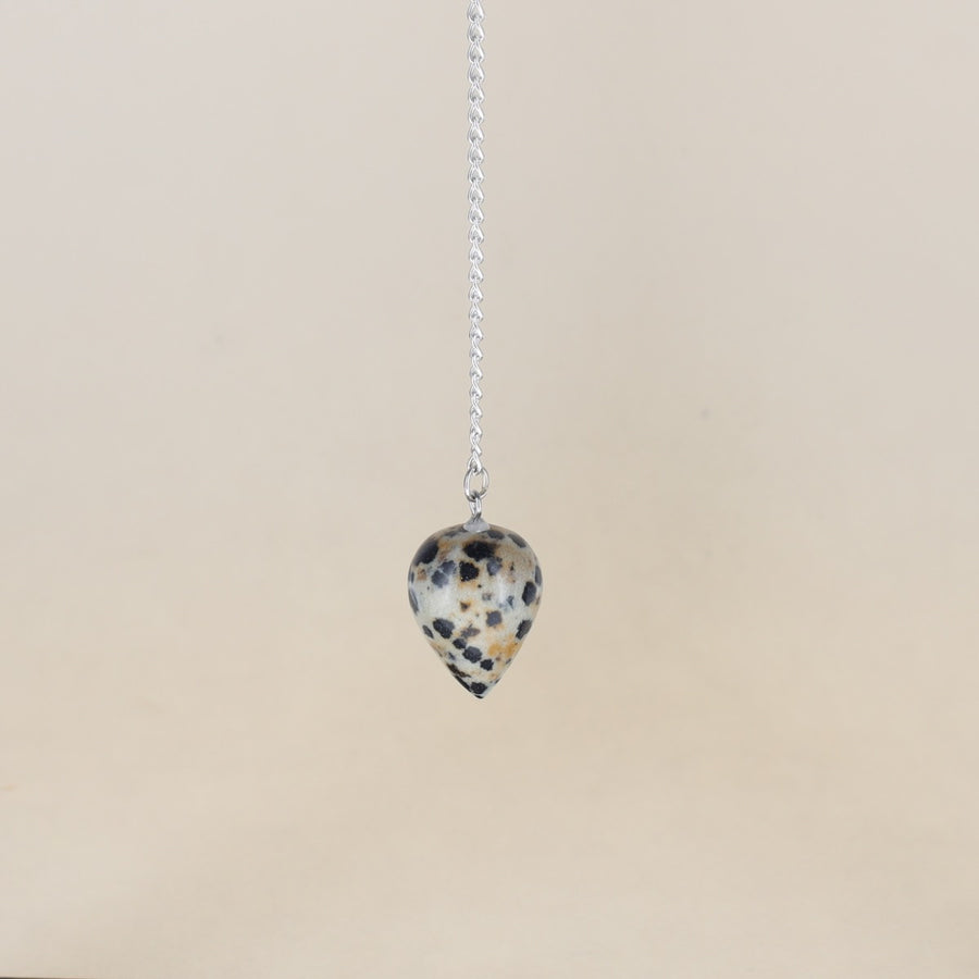 Pendule goutte - Jaspe Dalmatien