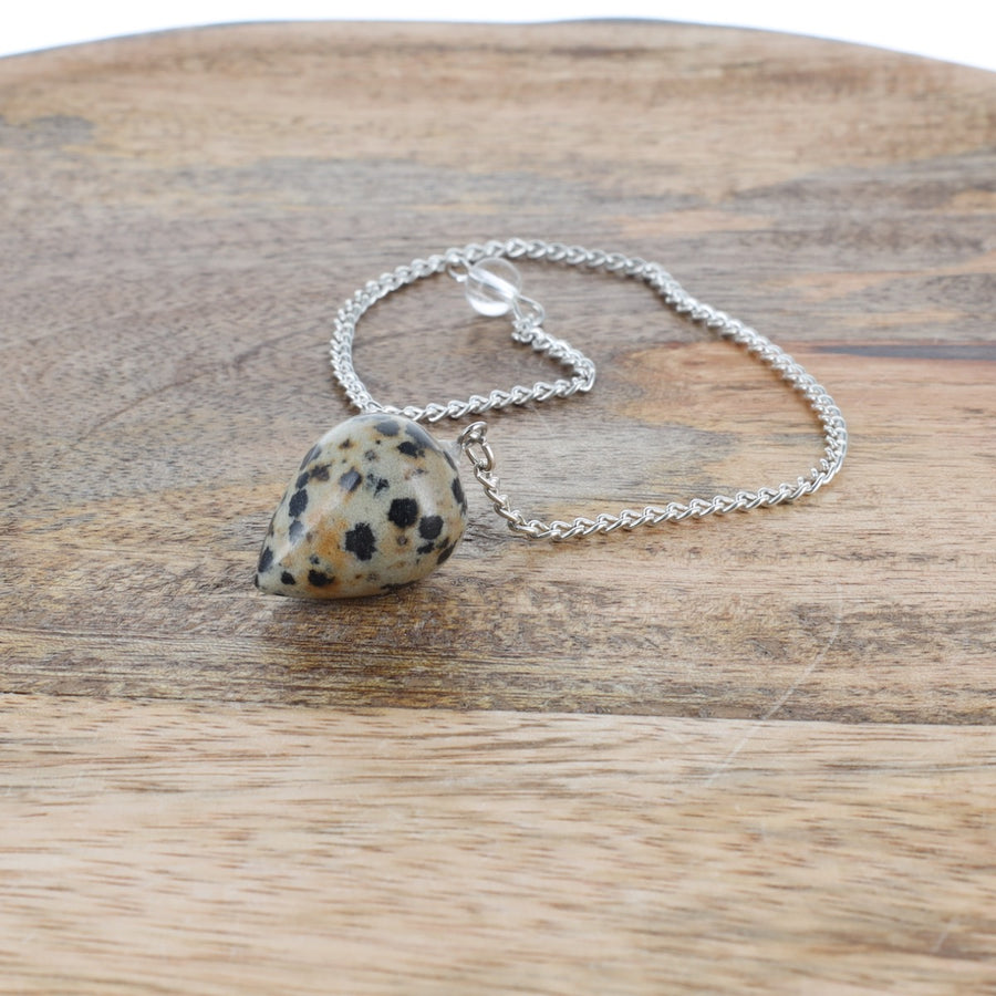 Pendule goutte - Jaspe Dalmatien