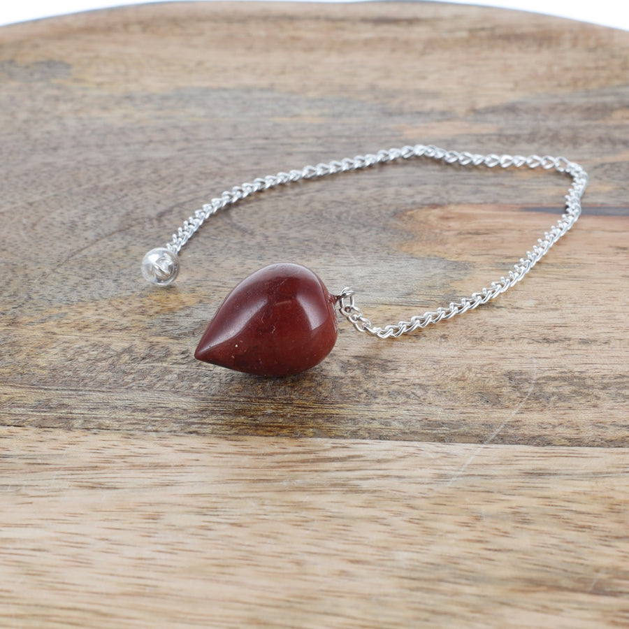 Pendule goutte - Jaspe Rouge