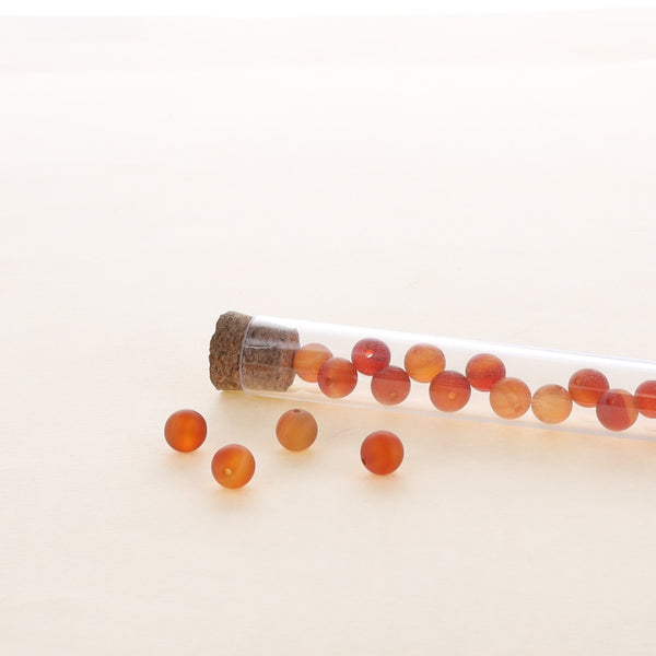Perle Agate rouge Cornaline Givrées
