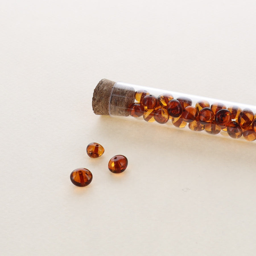 Perle Galet Ambre Caramel (lot de 10 perles)