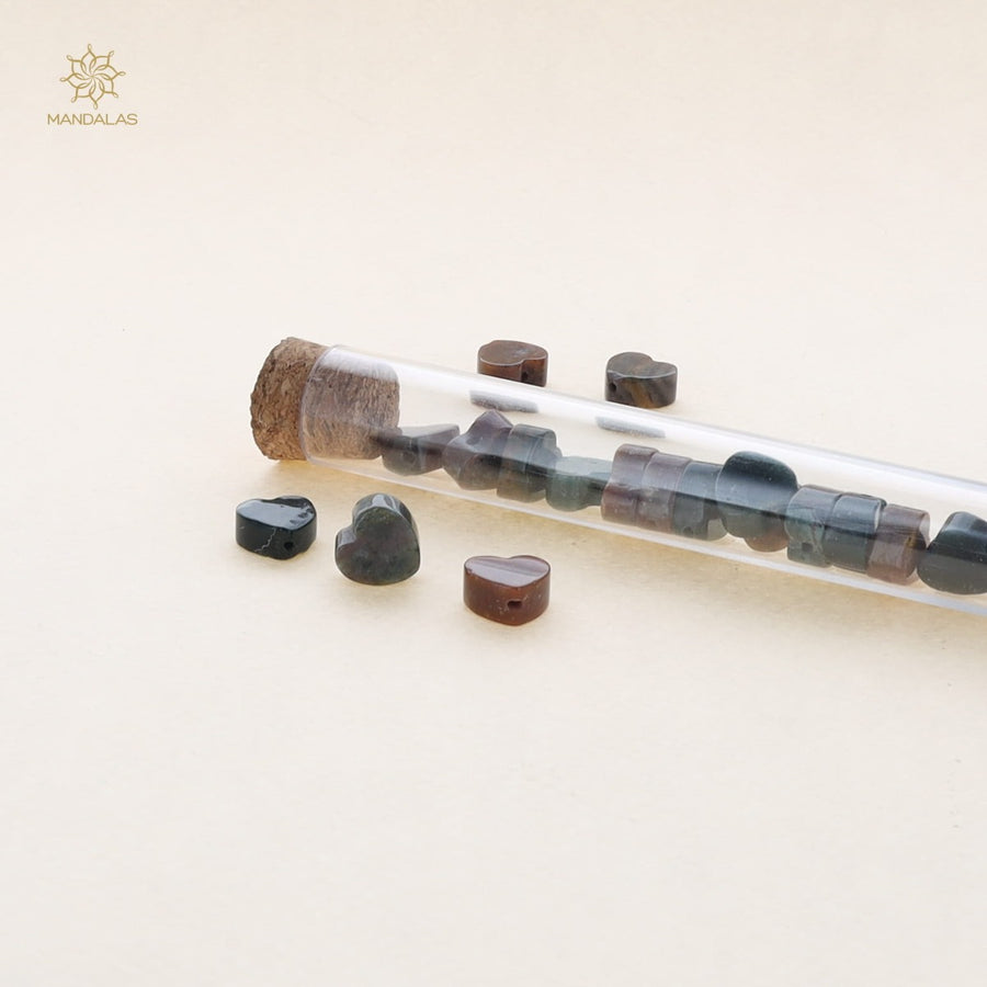 Agate Indienne (Lot de 10) - Coeur