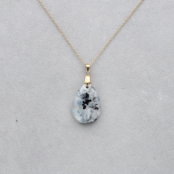 Pierre de Lune Tourmaline Cabochon percé 42