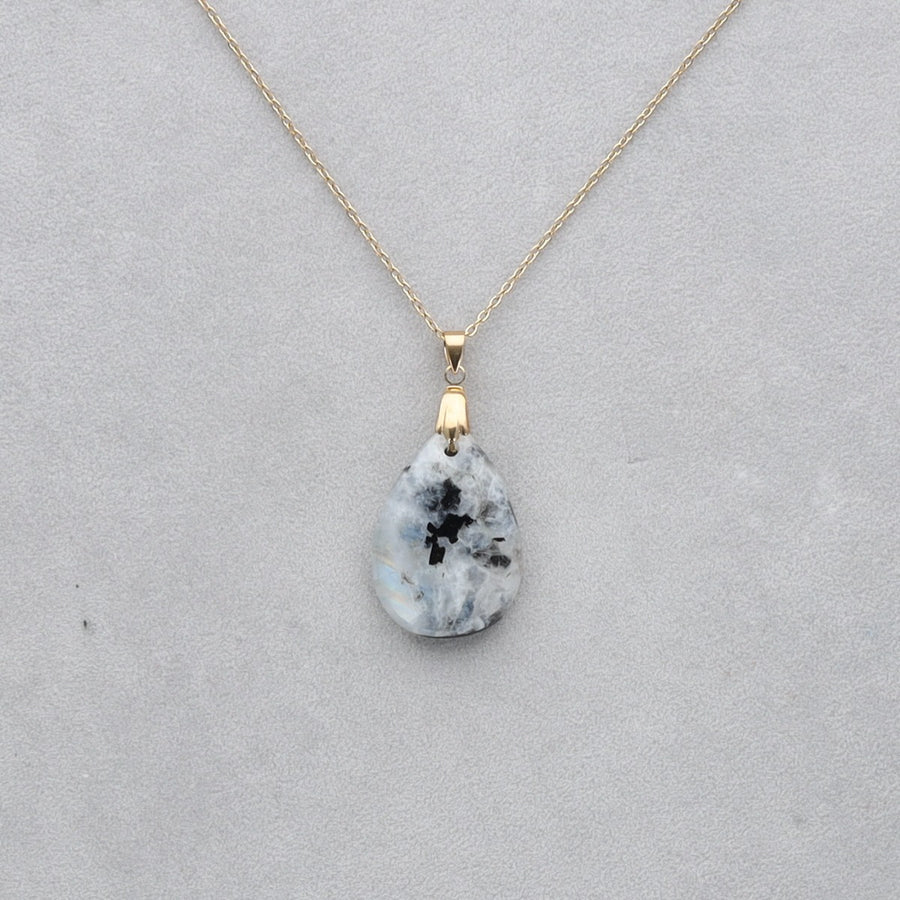 Pierre de Lune Tourmaline Cabochon percé 42