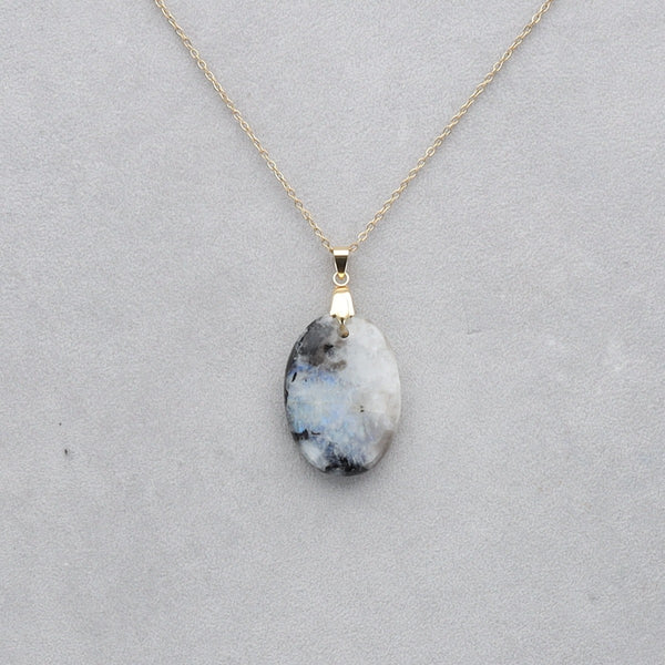 Pierre de Lune Tourmaline Cabochon percé 44