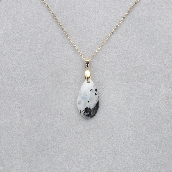 Pierre de Lune Tourmaline Cabochon percé 48