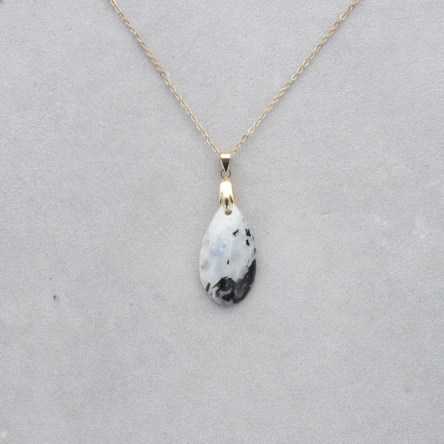 Pierre de Lune Tourmaline Cabochon percé 48