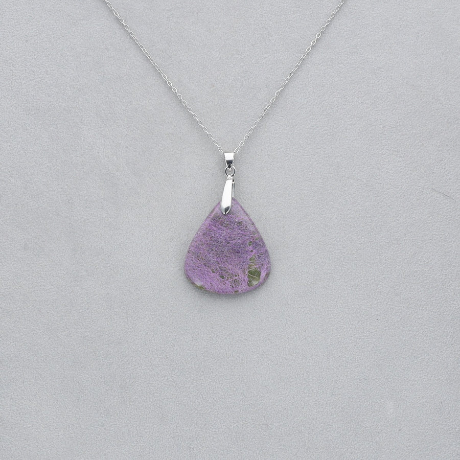 Purpurite Cabochon percé 1