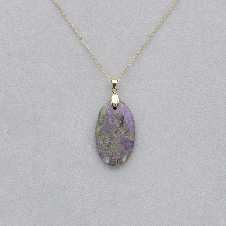 Purpurite Cabochon percé 6