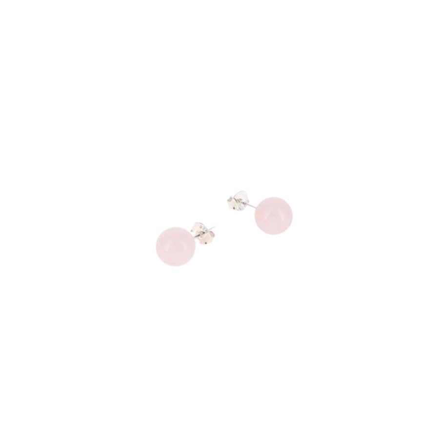 Boucles d'oreilles puces Rauha - Quartz rose 8mm