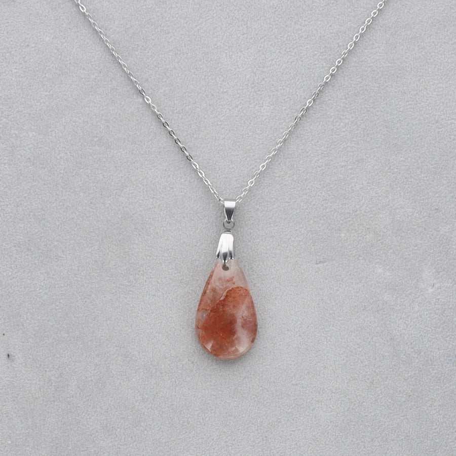 Quartz Cerise Cabochon percé 38