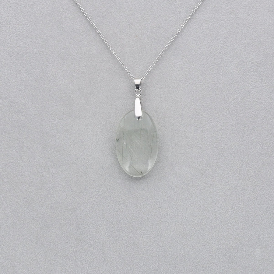 Quartz vert Rutile percé 11