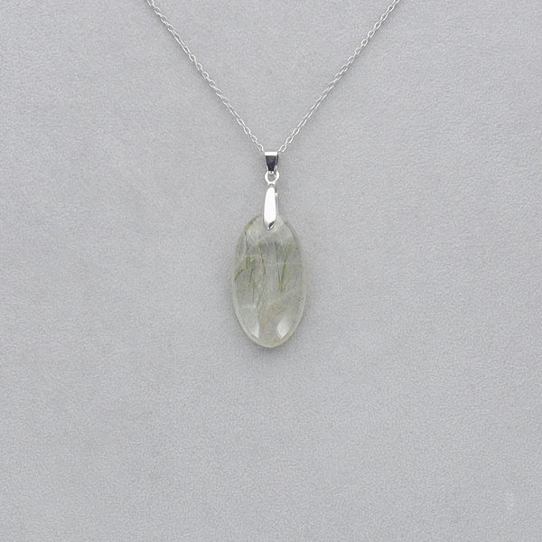 Quartz vert Rutile percé 15