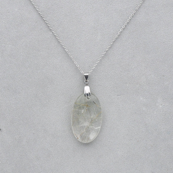 Quartz vert Rutile percé 22