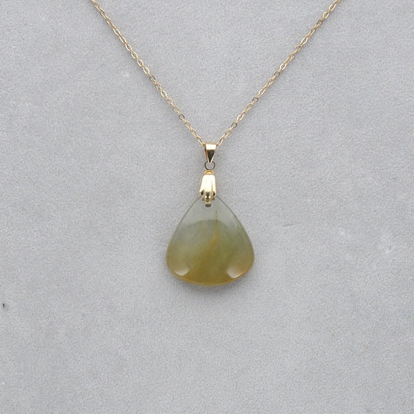 Quartz vert Rutile percé 24