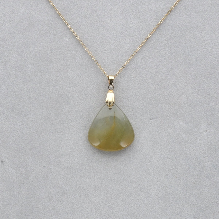 Quartz vert Rutile percé 24
