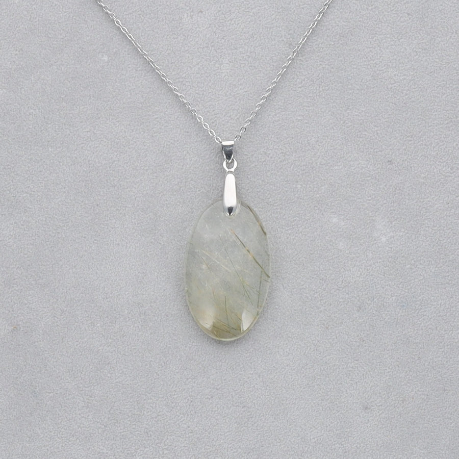 Quartz vert Rutile percé 9