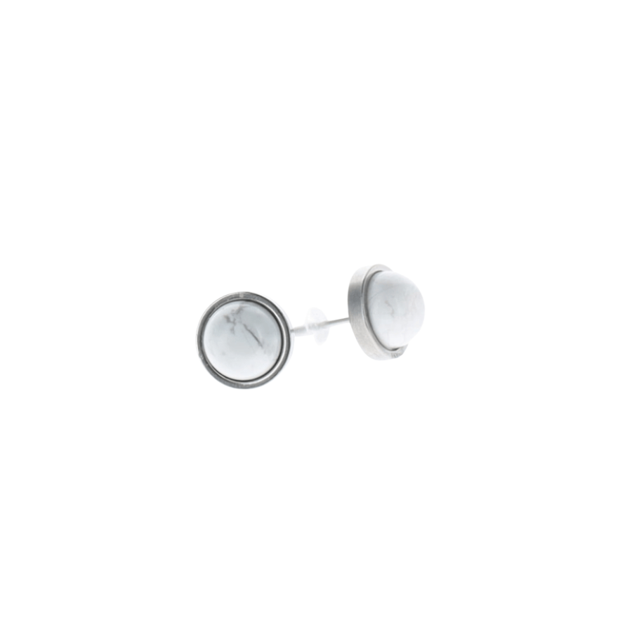 Boucle d'oreilles KAÉ - Howlite (DB)