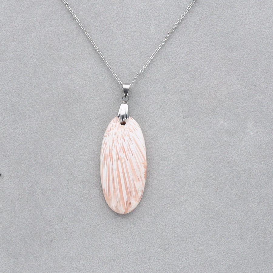 Scolécite Rose Cabochon percé 37