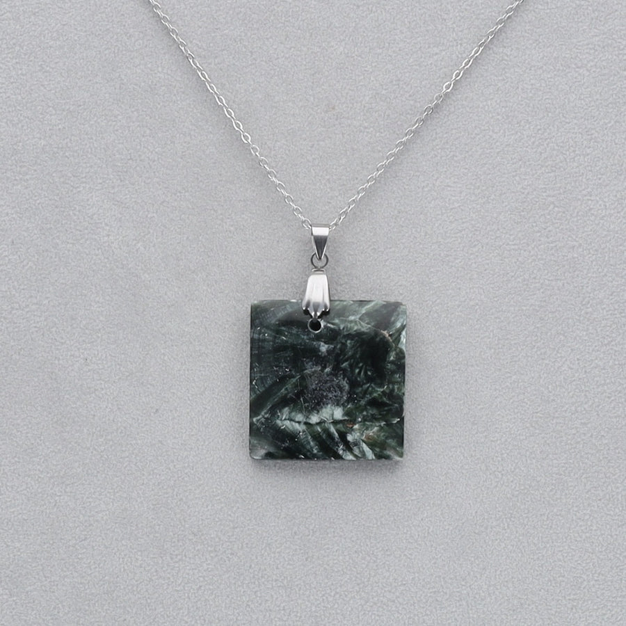 Séraphinite Cabochon percé 21