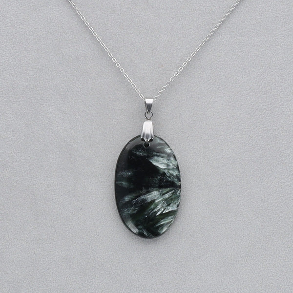 Séraphinite Cabochon percé 22
