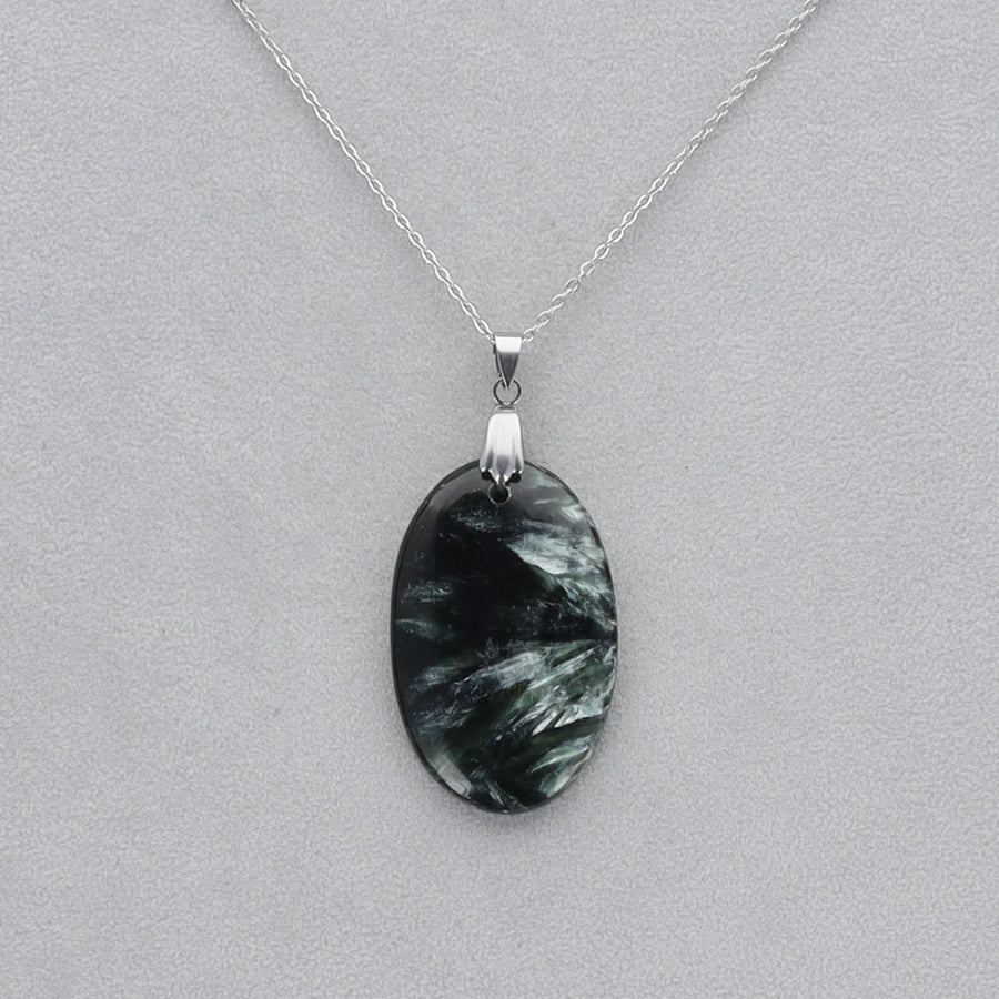 Séraphinite Cabochon percé 22