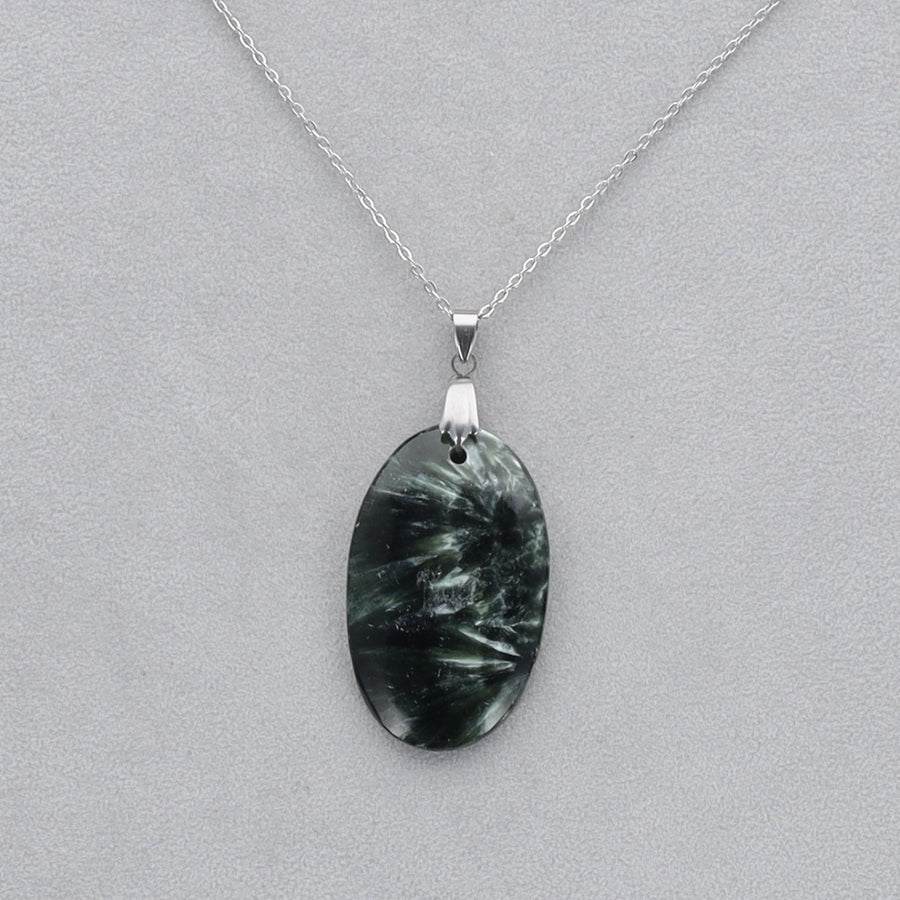 Séraphinite Cabochon percé 25
