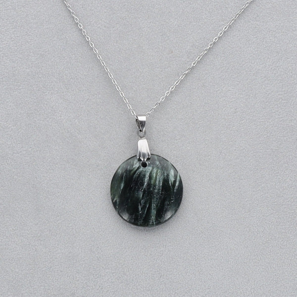 Séraphinite Cabochon percé 36
