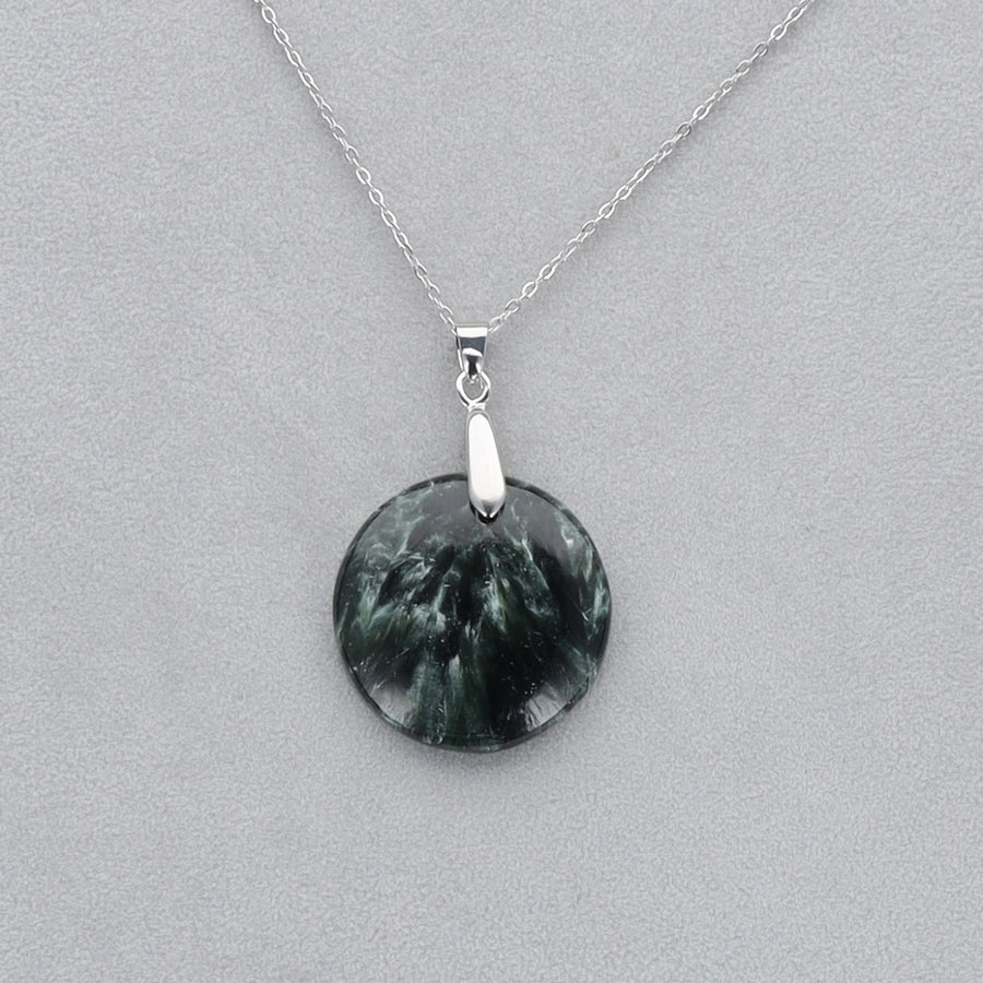 Séraphinite Cabochon percé 40
