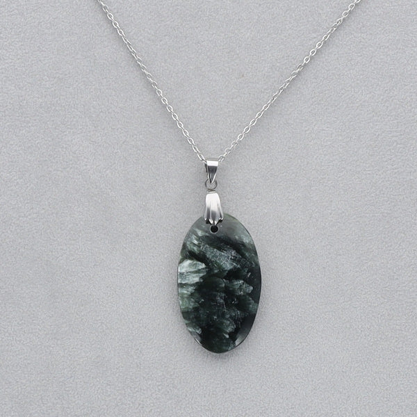 Séraphinite Cabochon percé 42