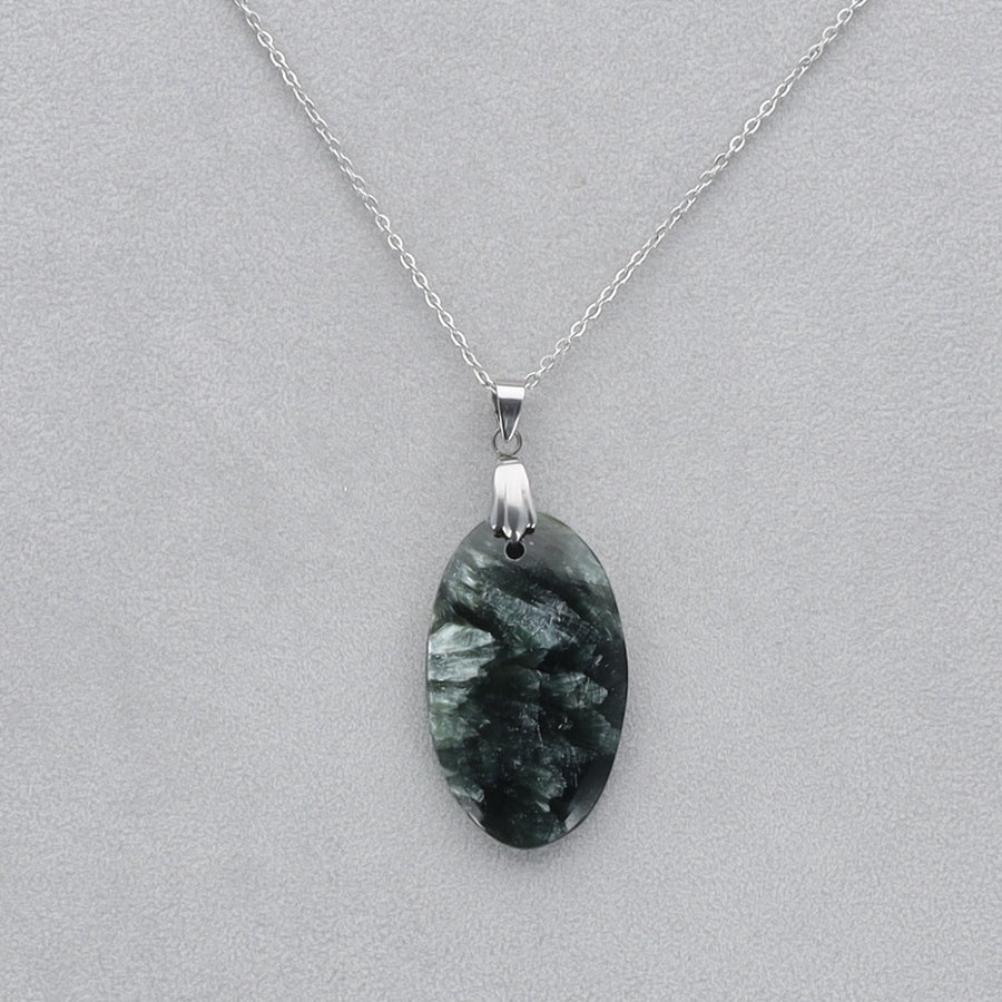 Séraphinite Cabochon percé 42