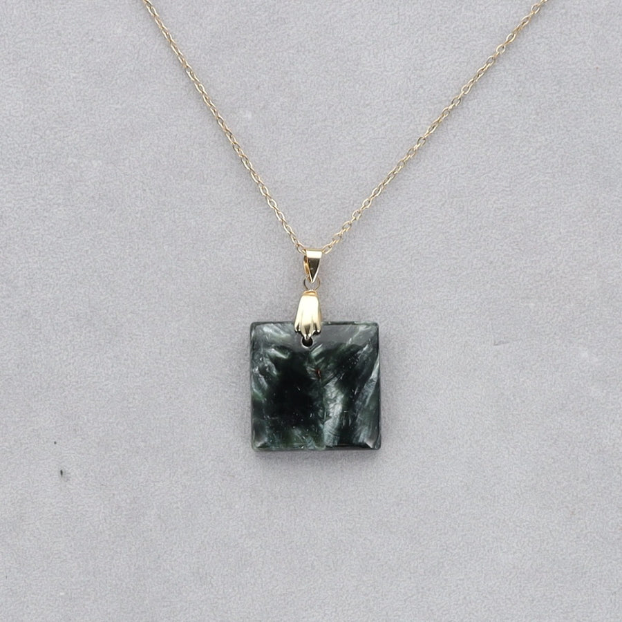 Séraphinite Cabochon percé 45