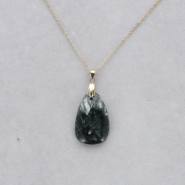 Séraphinite Cabochon percé 46