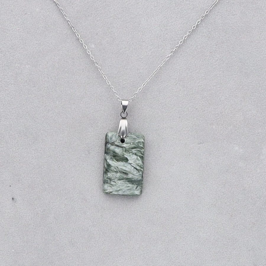 Séraphinite Cabochon percé 50