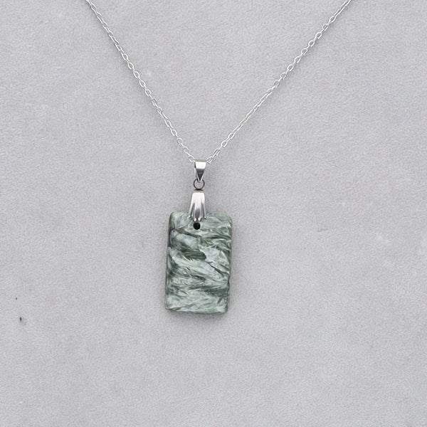 Séraphinite Cabochon percé 50